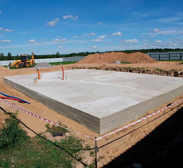 Фундамент монолитная плита под ключ в Сычёвке